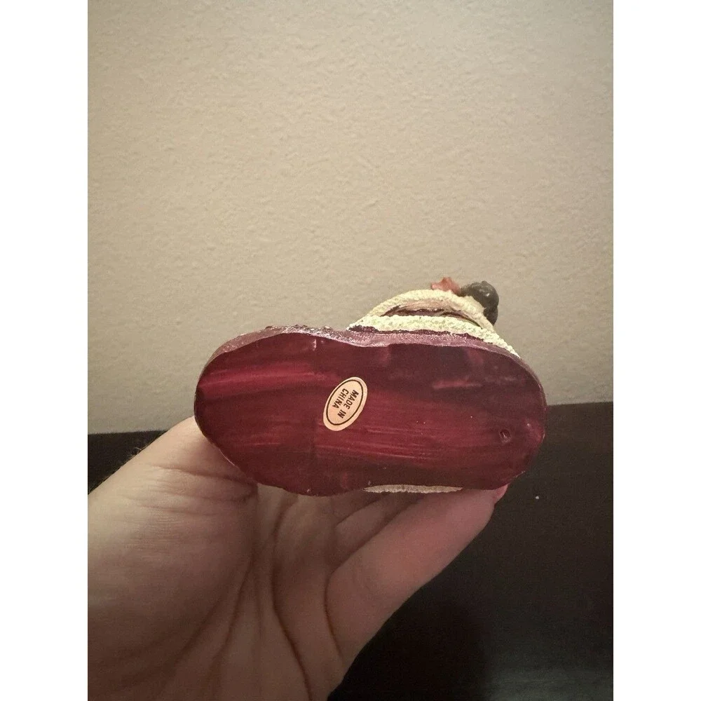 Vintage Santa Boot With Toys Ceramic 4” Unique Christmas Ornament